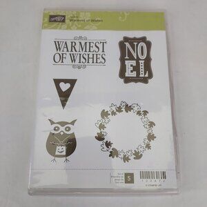 Stampin' Up! WARMEST OF WISHES Clear Mount Hostess Exclusive Set Of 5 Noel Owl